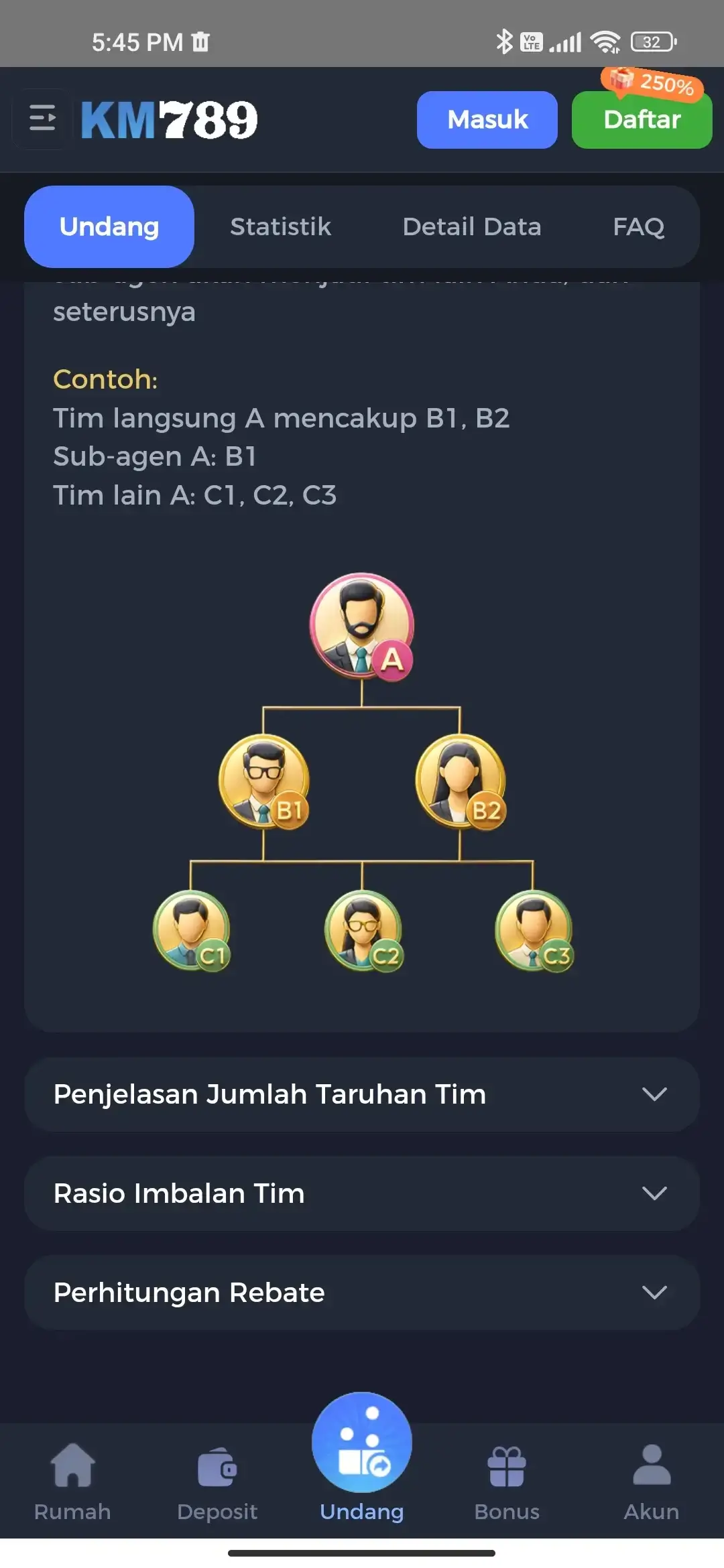 KM789 Sistem Referral - Undang teman dan dapatkan komisi