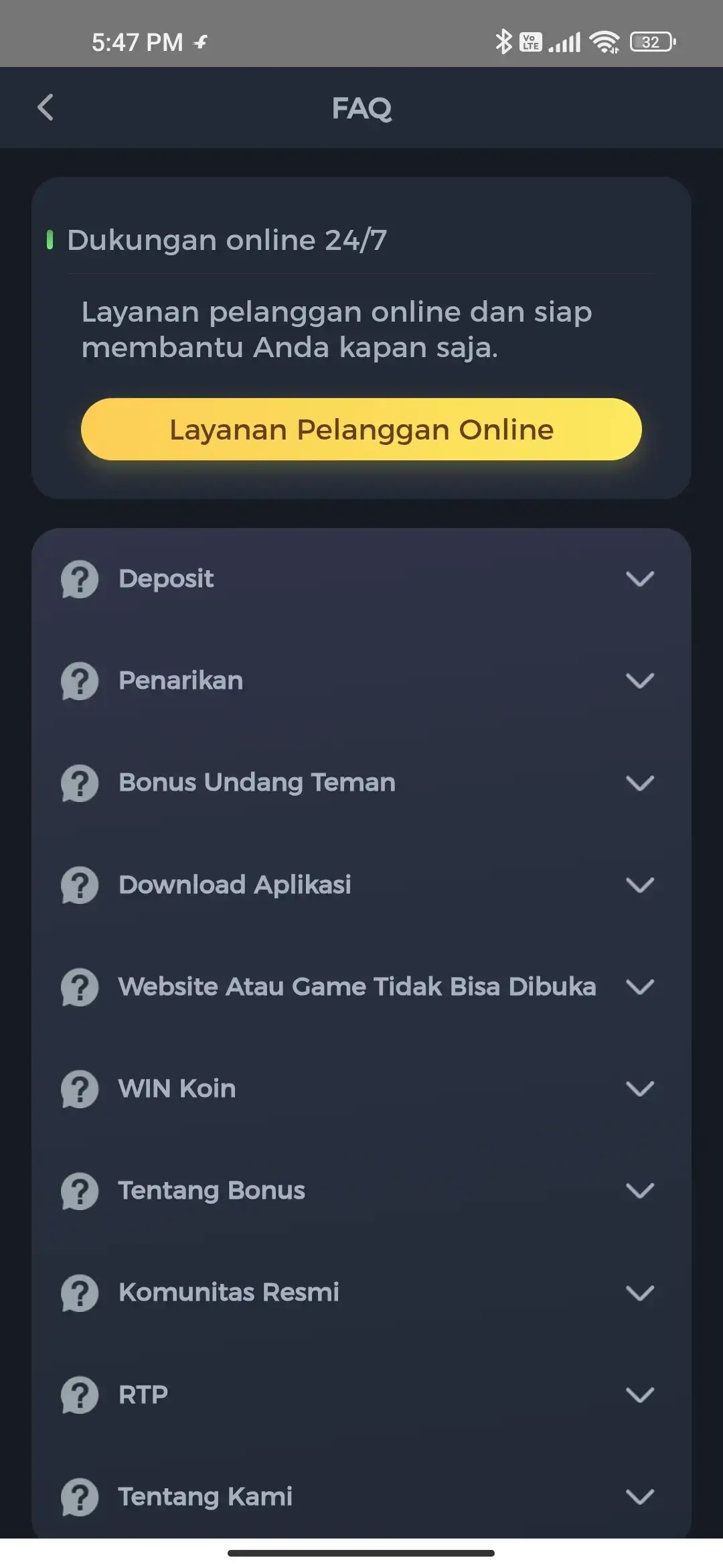KM789 FAQ dan Dukungan Pelanggan